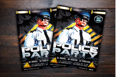 Police Party Flyer