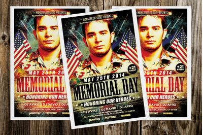 Memorial Day Party Flyer