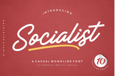 Socialist a Casual Monoline Font
