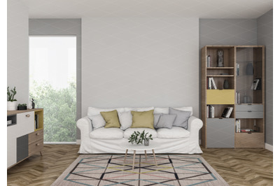 Interior scene - artwork background - interior mockup