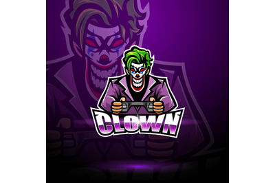 Clown esport mascot logo