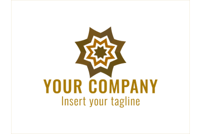 Logo Gold Vector Three Star Motif