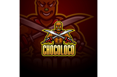 Ninja chocolate esport mascot logo