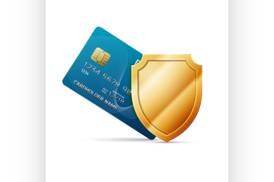 Credit card with shield