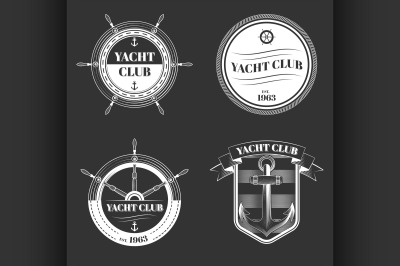 Set of Yacht club logo