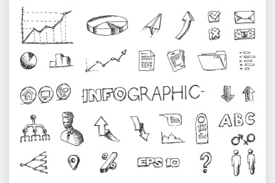 Hand drawn infographic elements