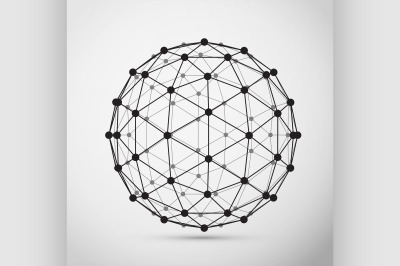 Wireframe polygonal element