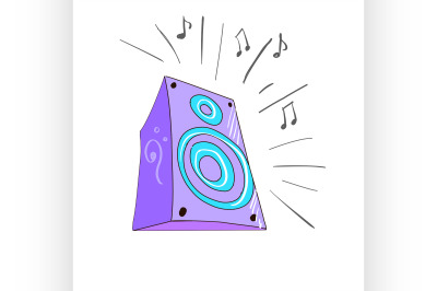 Colored doodle speaker