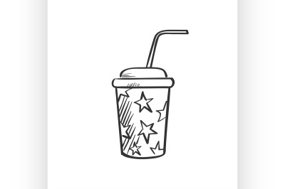 soda fountain drink doodle drawing