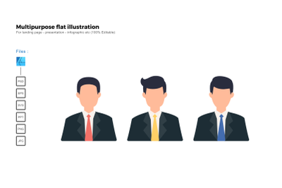 Flat illustration businessman avatar