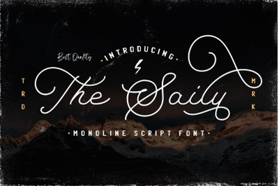 The Saily - Monoline Retro Script Font