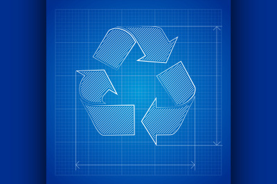 Blueprint Recycle Symbol