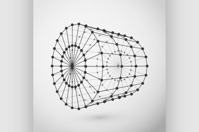 Wireframe cylinder polygonal element