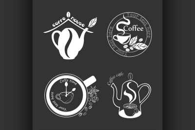 Coffee Retro Vintage Labels Logo, emblems and design elements