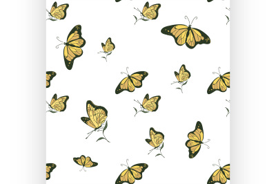 colored doodle butterfly pattern