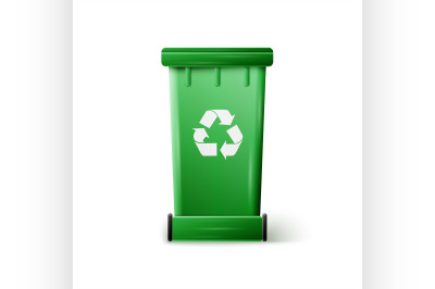 Green Recycle Bin