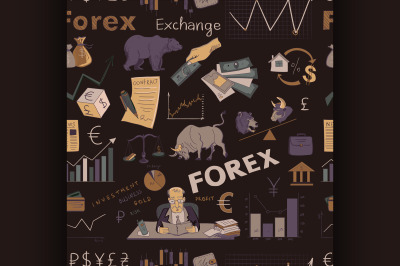 Colored finance forex hand drawing pattern