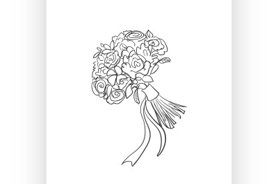 doodle bridal bouquet