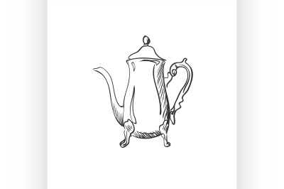 doodle coffee pot