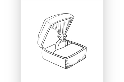 Doodle wedding ring