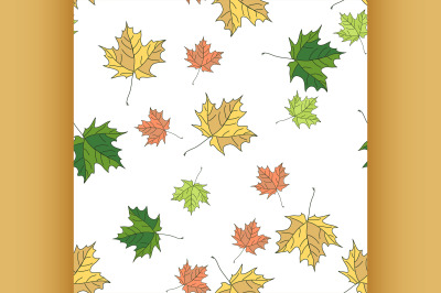 Seamless pattern of autumn