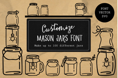Mason Jar Font and Graphic