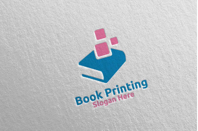 Book Printing Company Logo Design 81