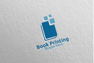 Book Printing Company Logo Design 82