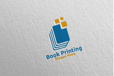 Book Printing Company Logo Design 83