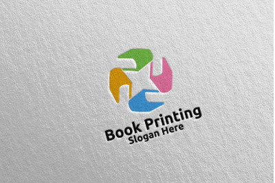 Book Printing Company Logo Design 84