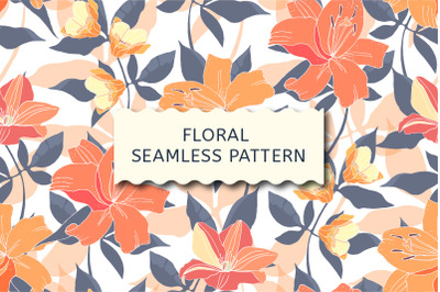 Art floral vector seamless pattern.