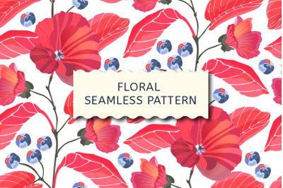 Art floral vector seamless pattern.