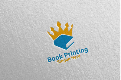 Book Printing Company Logo Design 86