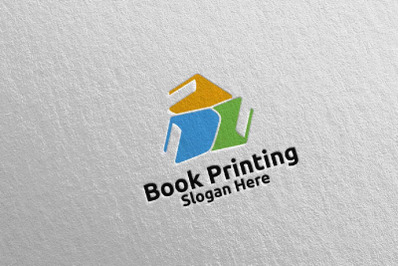 Book Printing Company Logo Design 89
