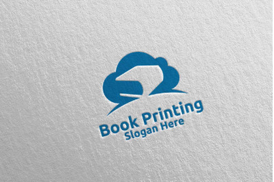Cloud Book Printing Company Logo Design 91