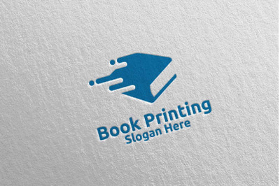 Fast Book Printing Company  Logo Design 96