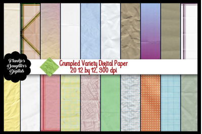 Crumpled Variety Digital Mega Paper Pack