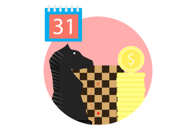 Strategy finance time icon