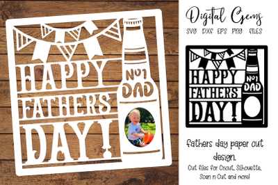 Fathers day paper cut design