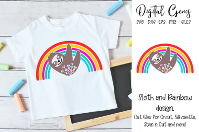 Sloth rainbow design