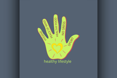 Healthy lifestyle symbol