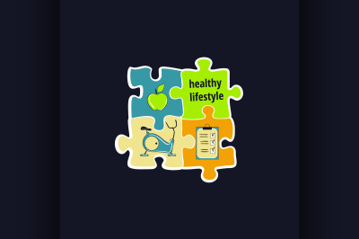 Healthy lifestyle symbol