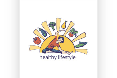 Healthy lifestyle symbol