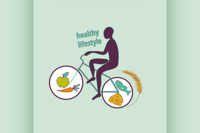 Healthy lifestyle symbol