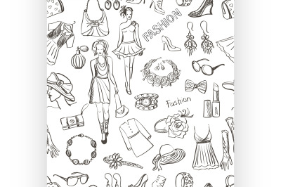 Hand drawn Fashion pattern