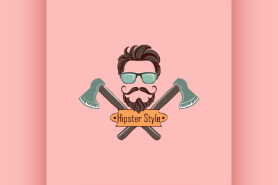 Vector Hipster style logo