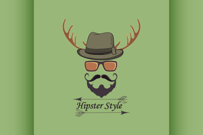 Vector Hipster style logo