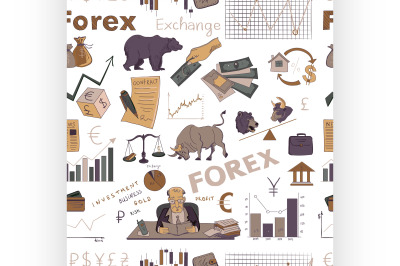 Colored finance forex hand drawing pattern