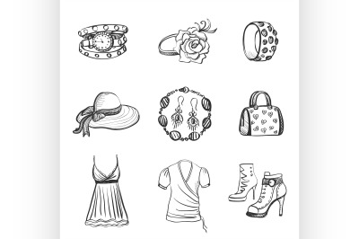 Hand drawn Fashion icons