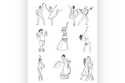 Hand drawn dance icons